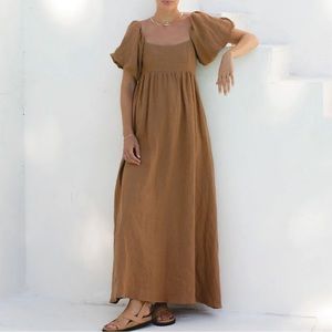 SOLAÍ linen maxi dress